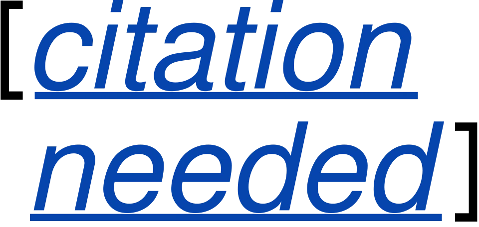 Biểu tượng citation needed nhắc claim cần nguồn kiểm chứng