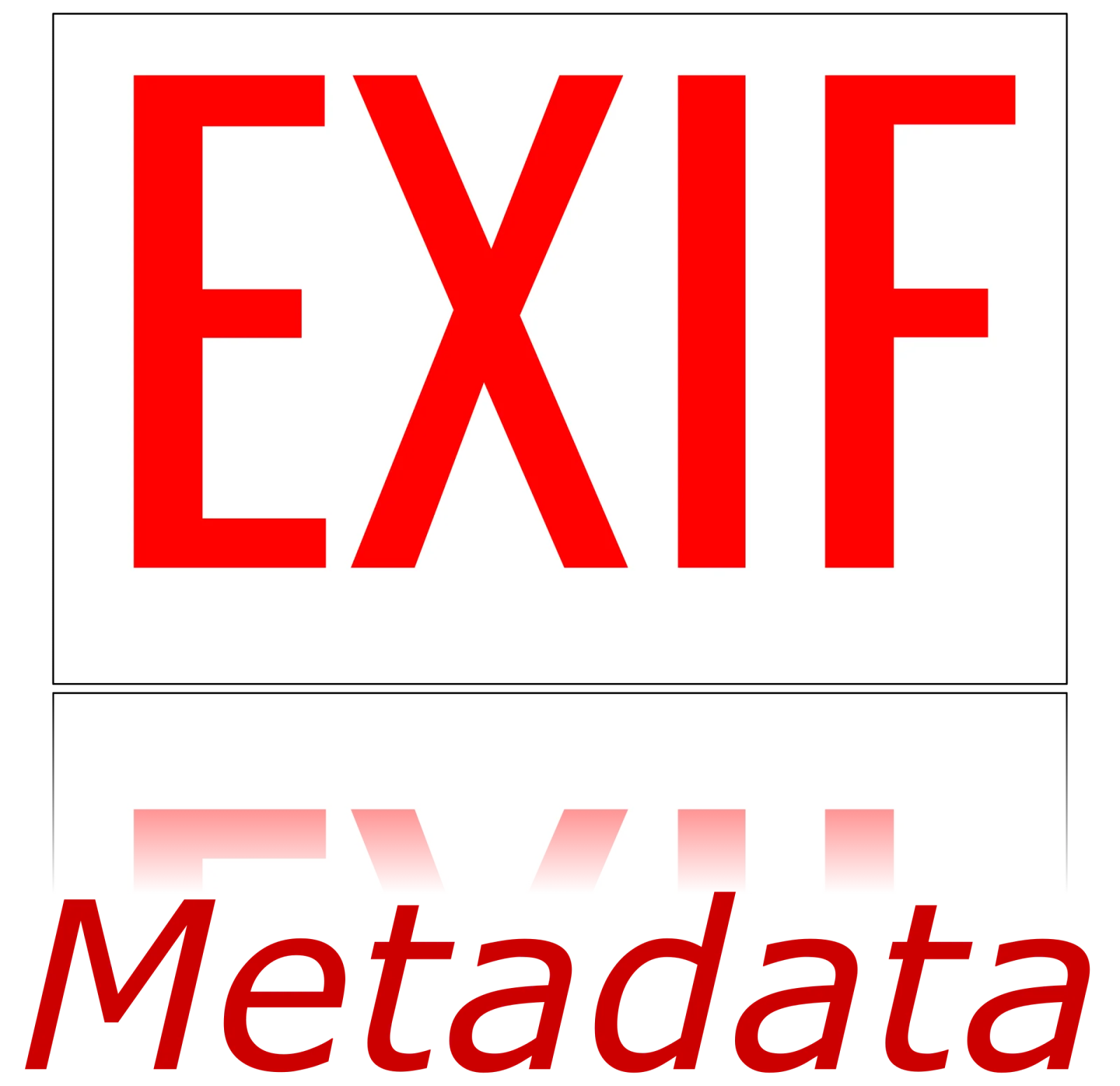 Biểu tượng EXIF Metadata đại diện cho dữ liệu kỹ thuật được lưu cùng ảnh