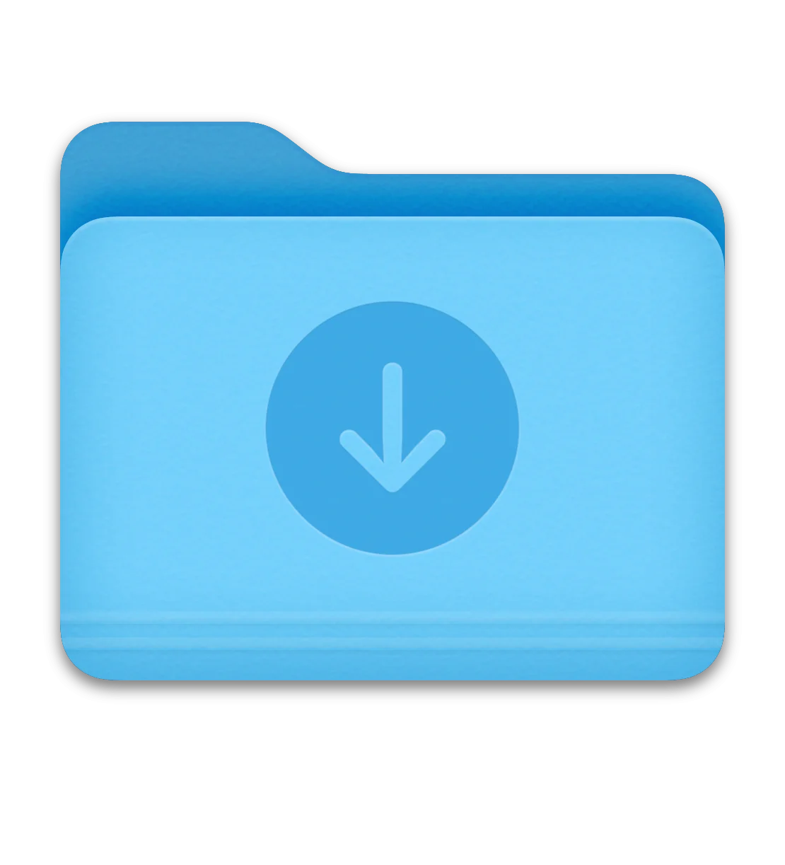 Biểu tượng thư mục Downloads với mũi tên tải xuống