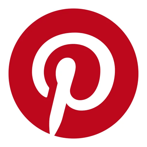 Logo Pinterest, nền tảng visual discovery dùng để lần từ pin về nguồn gốc và lưu moodboard tham khảo