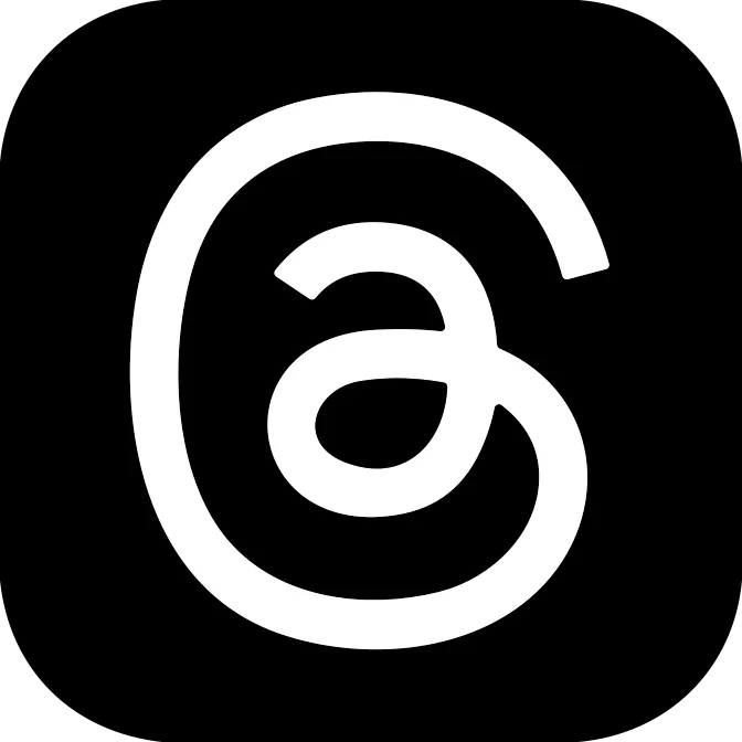 Logo Threads của Meta, nền tảng dùng để theo dõi thảo luận, quan điểm và tín hiệu cộng đồng